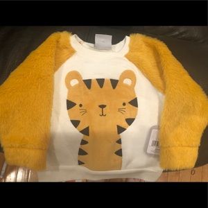 Rene Rofe 3-6 month faux fur tiger sweater
